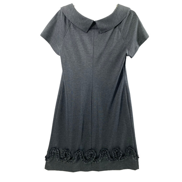 R & M Richards Whimsigoth Dress Womens Size 10 Gray Collar Rosettes Swirl Ruffle - Picture 3 of 12